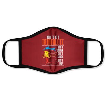 Discover Triathlon Swimming Cycling Running Triathletes Workout Face Mask