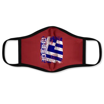 Discover Greece Flag Vintage Distressed Greece Face Mask
