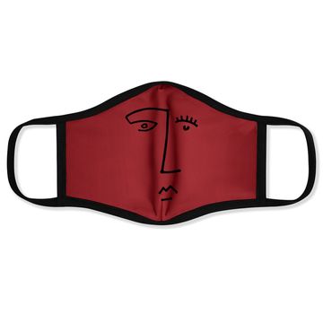 Discover Artistic Line Drawing Abstract Face Face Mask