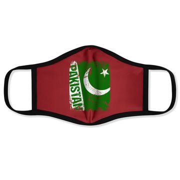 Discover Pakistan Big Flag Vintage Distressed Face Mask