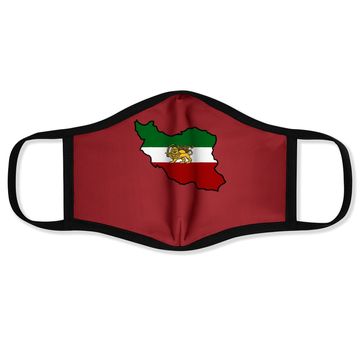 Discover Iran Flag With Lion Face Mask