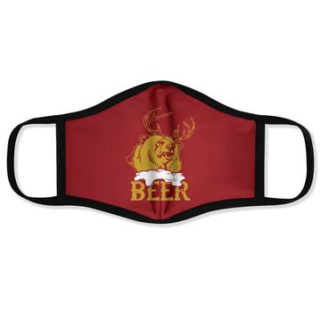 Discover Beer Deer Bear Face Mask