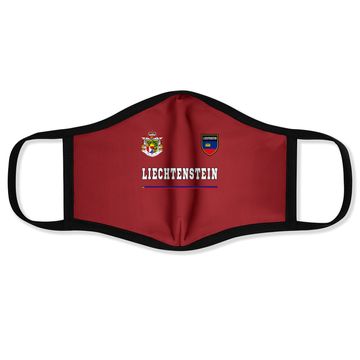 Discover Liechtenstein Flag Football Face Mask