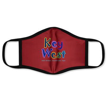 Discover Key West Florida Tropical Type Design Face Mask