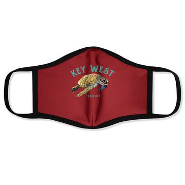 Discover Key West Florida Happy Sea Turtle Face Mask