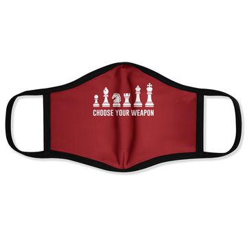 Discover Choose Your Weapon Chess Pieces Face Mask
