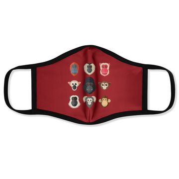 Discover Monkey Chimpanzee Gorilla Squirrel Monkey Face Mask