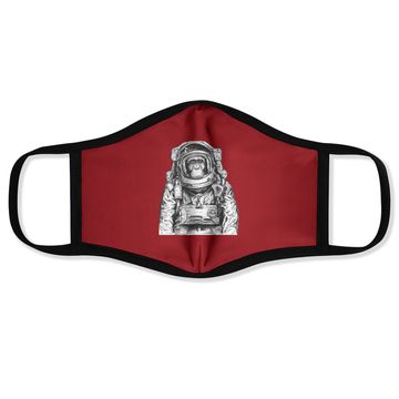 Discover Astronaut Monkey Chimpanzee Cosmonaut Astronomy Face Mask