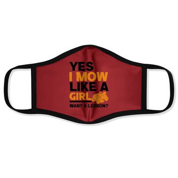 Discover I Mow Like A Girl Lawnmower Gardener Mower Lawn Mowing Face Mask