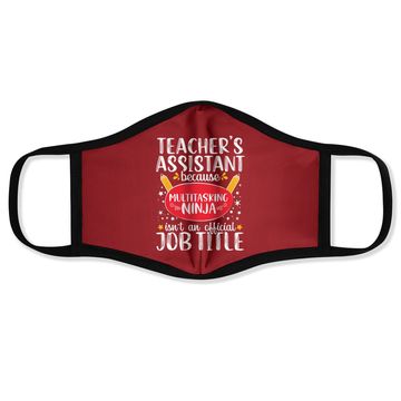 Discover Teacher Assistant School Ninja Appreciation Face Mask