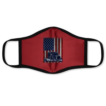 Discover Truck Driver American Flag Face Mask