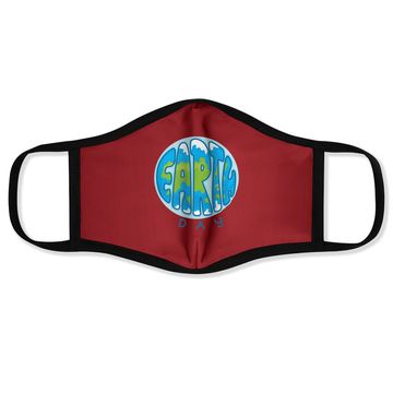 Discover Retro Happy Earth Day, Environment, Saving The Planet Face Mask
