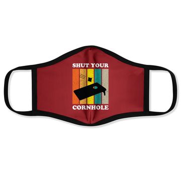 Discover Shut Your Cornhole Team Champion Funny Cornhole Player Face Mask