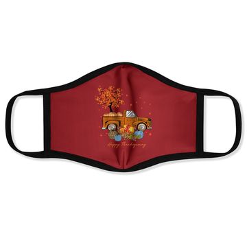 Discover Pumpkins Truck Autumn Leaf Fall  face Mask