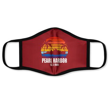 Discover Vintage Pearl Harbor Sunset 80th Anniversary Face Mask