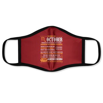 Discover Born In October Scorpio Face Mask