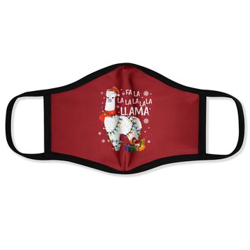 Discover Fa La La Llama Funny Christmas Face Mask