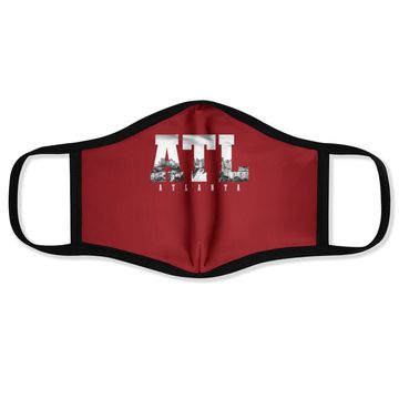 Discover Atl Atlanta Skyline Pride Black & White Vintage Georgia Face Mask