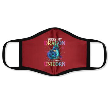Discover Sorry My Dragon Ate Your Unicorn Face Mask