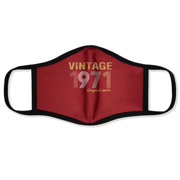 Discover 50th Birthday Vintage 1971 Face Mask