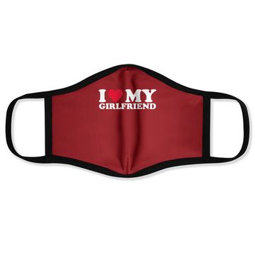Discover I Love My Girlfriend I Heart My Girlfriend Face Mask