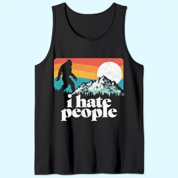 Discover I Hate People! Funny Bigfoot Mountains Retro Tank Top