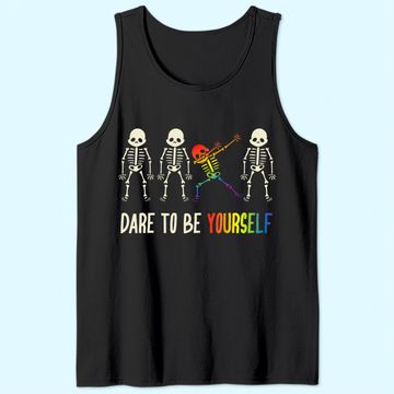 Discover Dare To Be Yourself Tank Top | Cute LGBT Pride Tank Top Gift