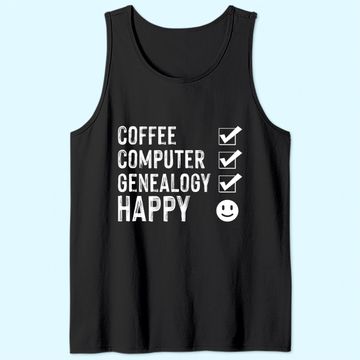 Discover Coffee Computer Genealogy Genealogist Ancestry Lineage Gift Tank Top