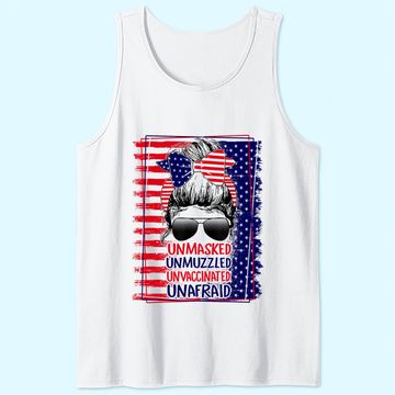 Discover Unmasked Unmuzzled Unvaccinated Unafraid Tank Top