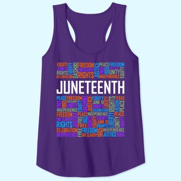 Discover Juneteenth Words Black History Afro American African Freedom Tank Top