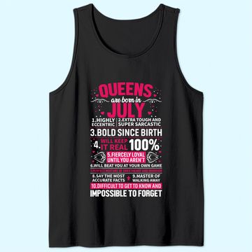 Discover Queens Are Born in July Tank Top