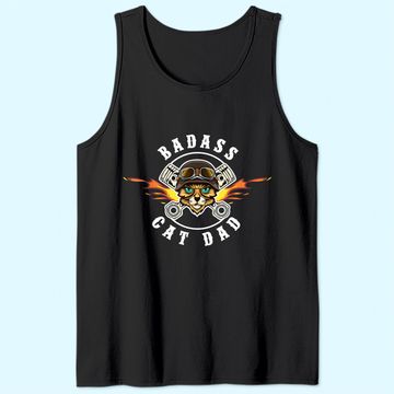 Discover Badass Cat Dad | Best Cat Dad Ever | Funny Tank Top
