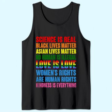 Discover Stop Hate Asian Men's Tank Top Science Is Real Black Lives Matter