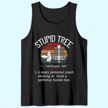 Discover Stupid Tree Disc Golf Vintage Tank Top