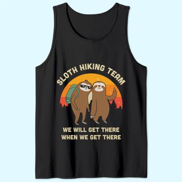 Discover Sloth Hiking Team - Funny Vintage Gift Tank Top
