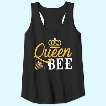 Discover Womens Queen Bee Crown Tank Top Cute Gift for Woman Beekeeper Tank Top