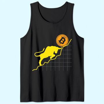 Discover Bitcoin Trader Crypto Asset Trader Bull Trend Art Tank Top Tank Top
