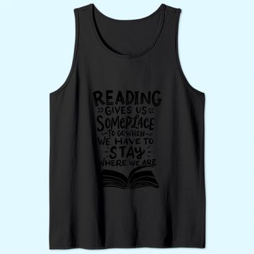 Discover Reading Reader Book Lover Literature Library Month Gift Tank Top