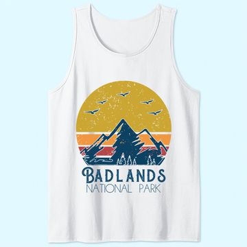 Discover Retro Vintage Badlands National Park South Dakota Gift Tank Top