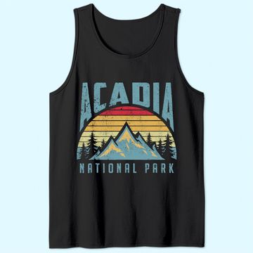 Discover Acadia National Park Maine Mountains Retro Tank Top