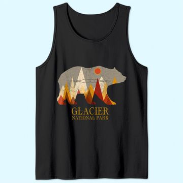 Discover Glacier National Park Grizzly Bear Montana Tank Top