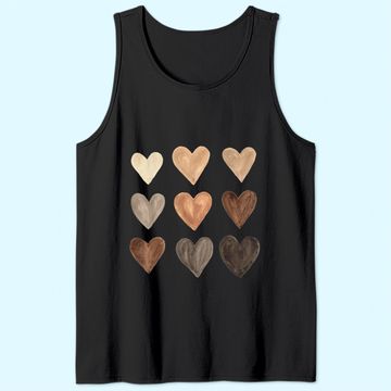 Discover Melanin Hearts Social Justice Equality Unity Protest Tank Top
