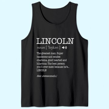Discover The Name Is Lincoln Funny Gift Adult Definition Men's Tank Top