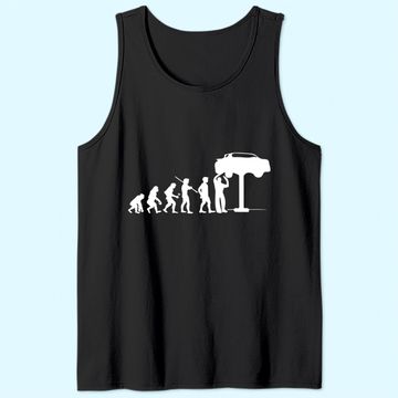 Discover Evolution Mechanic Funny Tank Top Automotive Technician Gift
