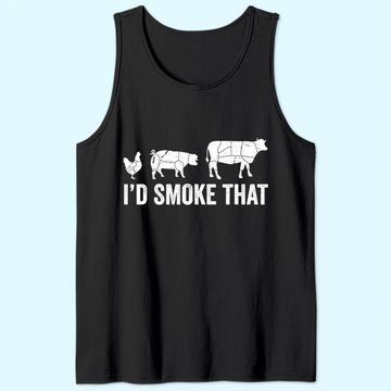 Discover I'd Smoke That Fun BBQ Smoker Chef Tank Top