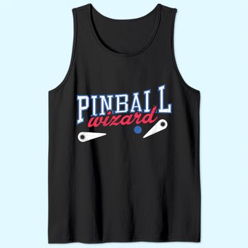 Discover Retro Pinball Wizard Print TTank Top Arcade Game Lover Tank Top