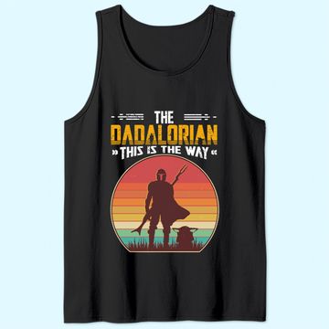 Discover The Dadalorian Retro Vintage, Mens Dadalorian Fathers Day Tank Top