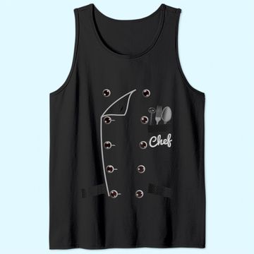 Discover Chef TTank Top Uniform Jacket Faux Funny Cook Tank Top for Cooking