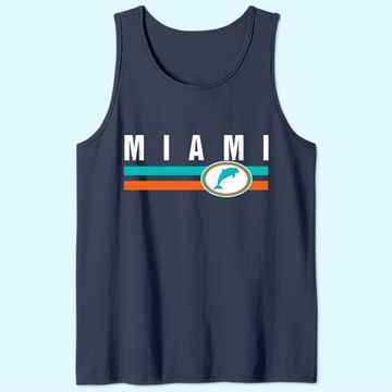 Discover Miami Men's Tank Top Retro Dolphin