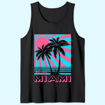 Discover Miami Men's Tank Top Florida Palm Trees